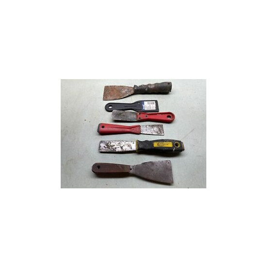 Putty Knife Spackle Scraper Drywall Tool Lot Metal Plastic RED DEVIL+ image {1}