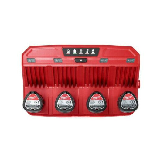 Milwaukee M12 4-Port Sequential Battery Charger 12-Volt Battery Charging Station image {2}