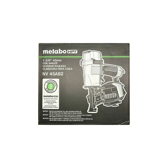 Metabo HPT/Hitachi NV45AB2 Coil Roofing Nailer Nail Gun NEW in Box image {1}