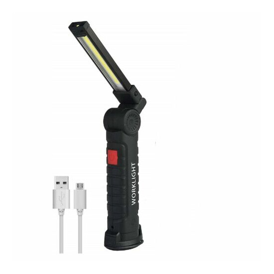 Magnetic Rechargeable COB LED Work Light Lamp Flashlight Folding Camping Torch image {13}