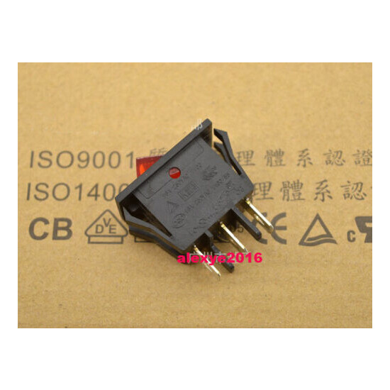 1PCS SOKEN RK1-14 Rocker Power Switch 16A 250VAC 16A 125VAC T100 3 Pin Red Lamp  image {2}