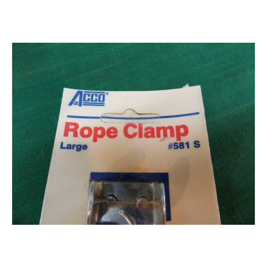 Lot of 6 ACCO large rope clamp #581 S. 3/8" or 1/2" fiber hemp nylon rope. image {4}