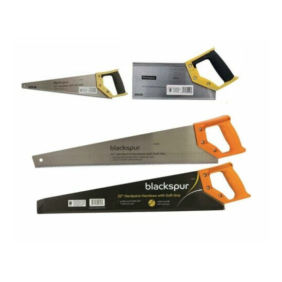 10" TENON /16" / 22" HANDSAW HAND SAW SOFT RUBBER GRIP QUALITY STEEL WOOD CRAFT image {1}