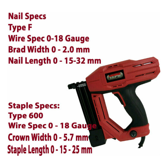 Lumberjack Nail & Stapler Gun Electric Heavy Duty Nailer Tacker 230V  image {3}