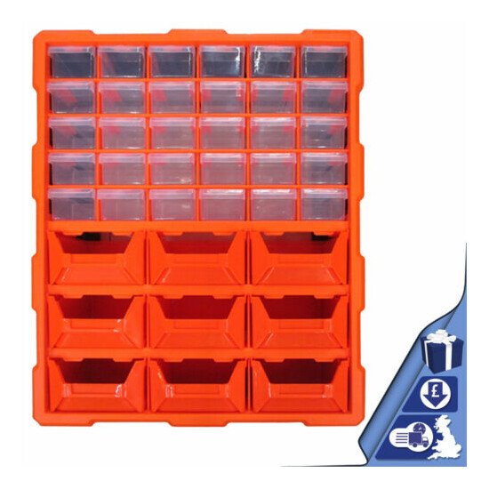 Toolbox 39 Drawer Storage Cabinet DIY Tools Organiser Case Bit Screws Bolt Multi image {4}