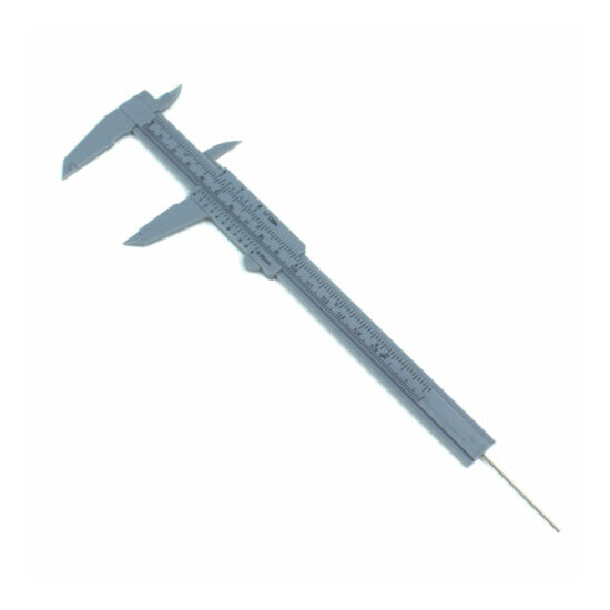 Low cost Plastic Vernier Caliper for Guitar Luthier repair shop mm & inch 150mm image {5}
