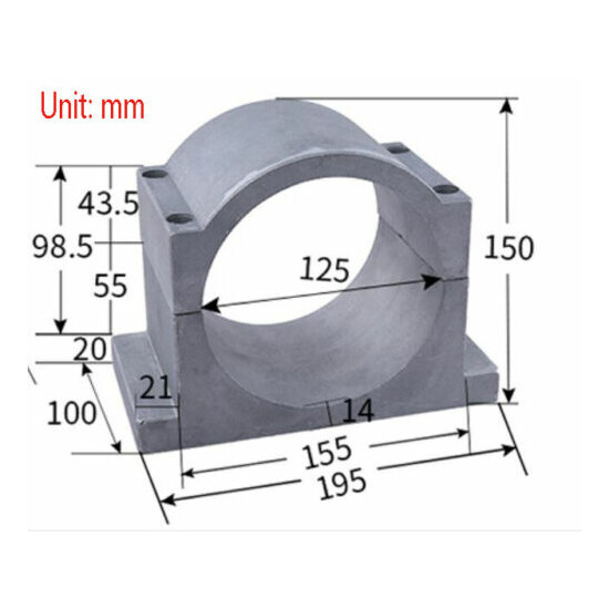 62-125mm Diameter Spindle Motor Mount Bracket Clamp for CNC Engraving Machine X1 image {13}