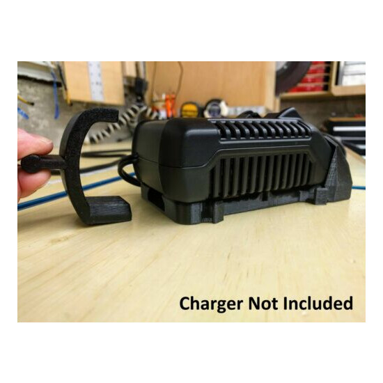 Wall Mount For DeWalt DCB100 Charger with Optional 12v Max Battery Mounts image {5}