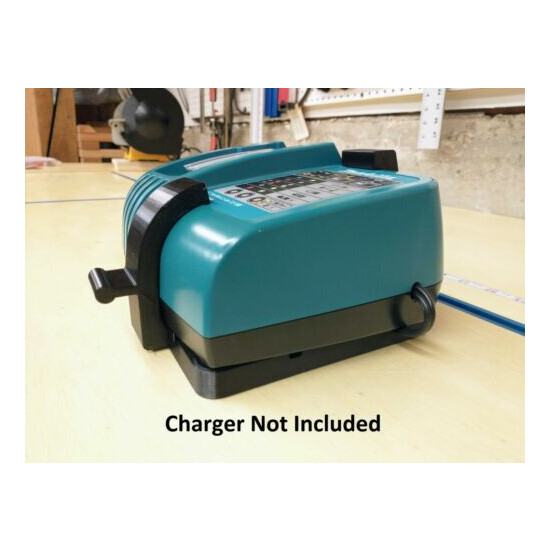 Wall Mount Holder for Makita DC18RA Charger With Optional 18V Battery Mounts image {5}