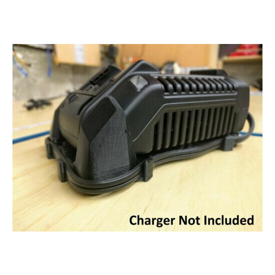 Wall Mount For DeWalt DCB100 Charger with Optional 12v Max Battery Mounts image {7}