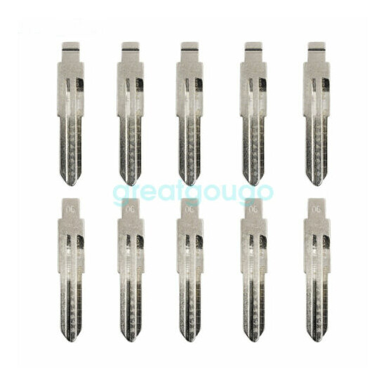 10PCS 06#NSN11 Engraved Line Key Blade Blank Scale Shearing Teeth for Old Nissan image {1}