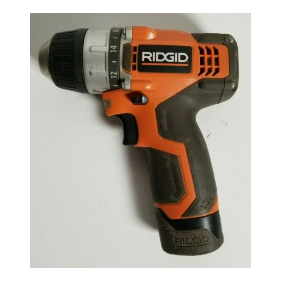 RIDGID R82007 12 VOLT DRILL WITH BATTERY NO CHARGER. image {1}