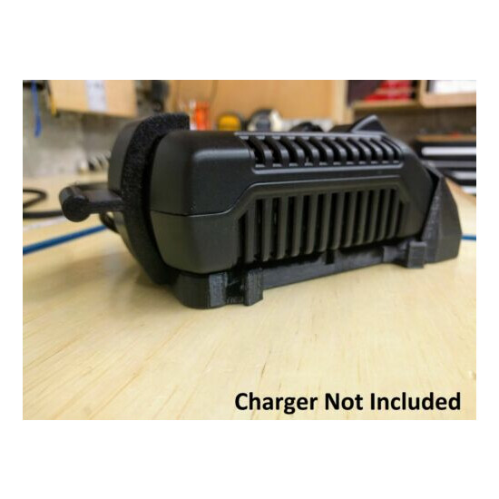Wall Mount For DeWalt DCB100 Charger with Optional 12v Max Battery Mounts image {6}