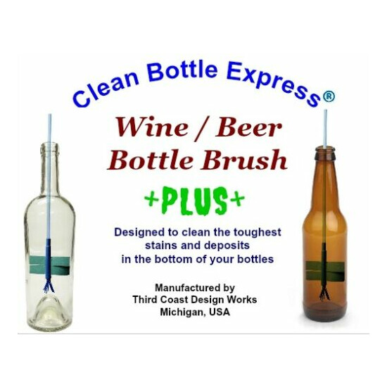 Clean Bottle Express Beer/Wine Bottle Brush +Plus+ image {3}