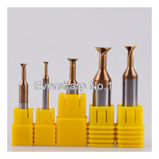Solid Carbide Dovetail Milling Cutter End Mill Dia 6mm 45 Degree Dovetail Cutter image {1}