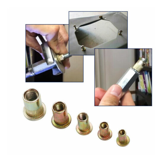 120/300/900/1200/1450pc Rivet Nuts Kit for Rivnut Gun NutSert Hand Blind Riveter image {3}