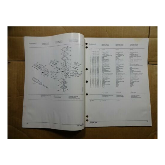 Stihl FS 500 550 Trimmer Parts Catalog List Manual 10/97 image {4}