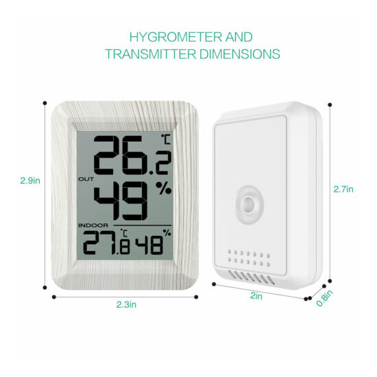 Mini Digital LCD Outdoor Indoor Room Thermometer_Hygrometer Temperature Humidity image {39}