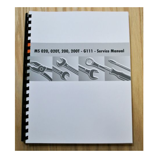 MS 020, MS 020T, MS 200, MS 200T, Holzfforma G111 Chainsaw Workshop Manual. image {1}