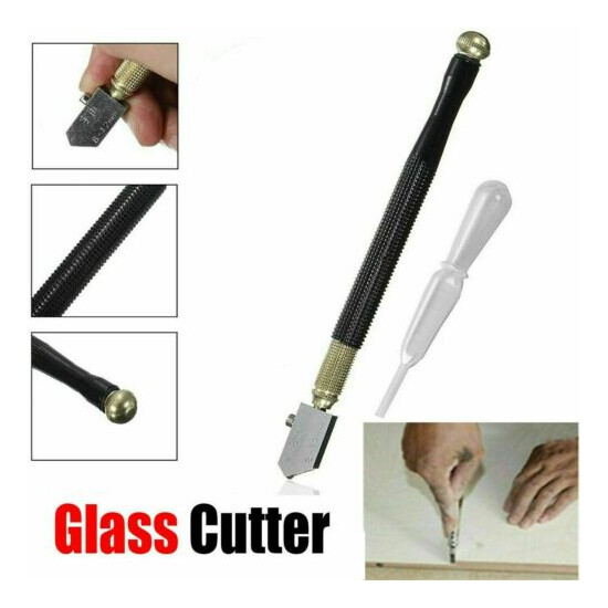 Professional Glass Cutter Oil Lubricated Cutters With Grip Carbide Precision image {4}