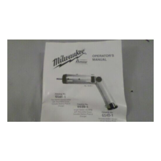 Milwaukee Cordless Screwdriver Manual 6546-1 6539-1 6540-1 image {1}