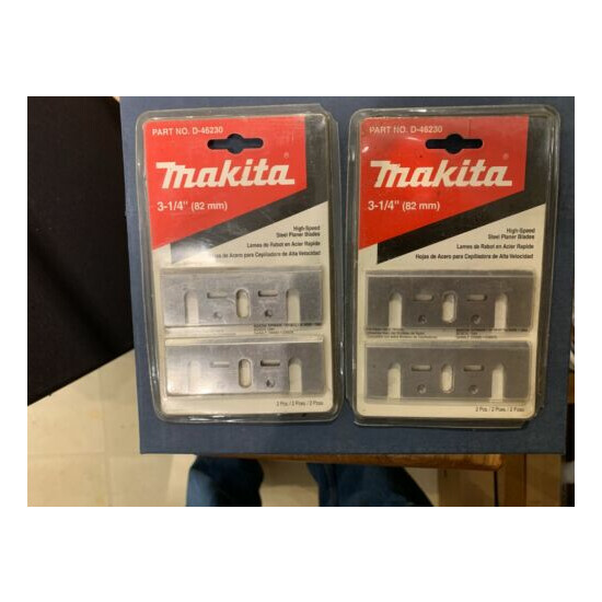 Makita D-46230 3-1/4" (82mm) Planer Blades - Pack of 2 - Two Packages NIB image {1}