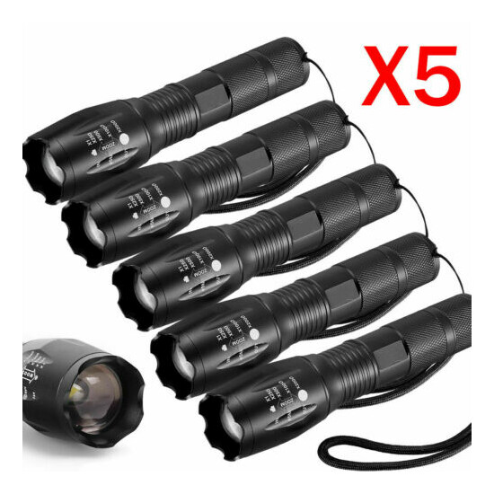 Tactical LED Flashlight 18650 Police Military Grade Torch Ultra Bright Light Lot image {13}