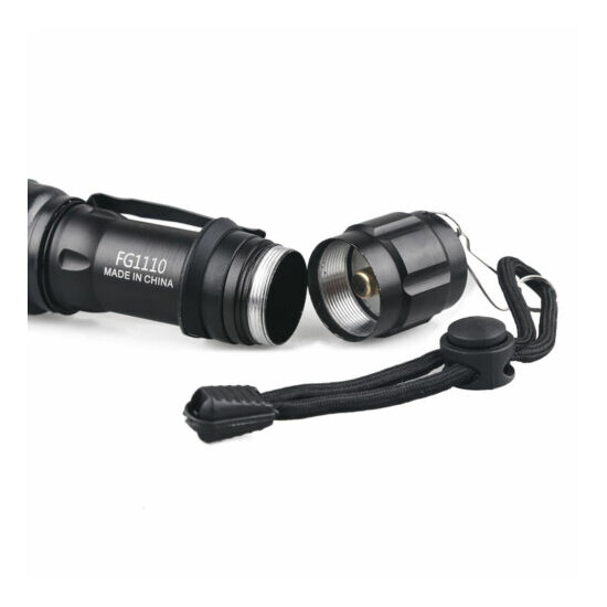 2Pack 90000lm Zoomable T6 LED Tactical Flashlight Torch 18650 Ultra Bright Light image {8}