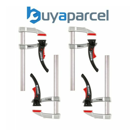 X4 Bessey KliKlamp Quick Release Ratchet F Clamps Light and Strong KLI 250/80 image {1}