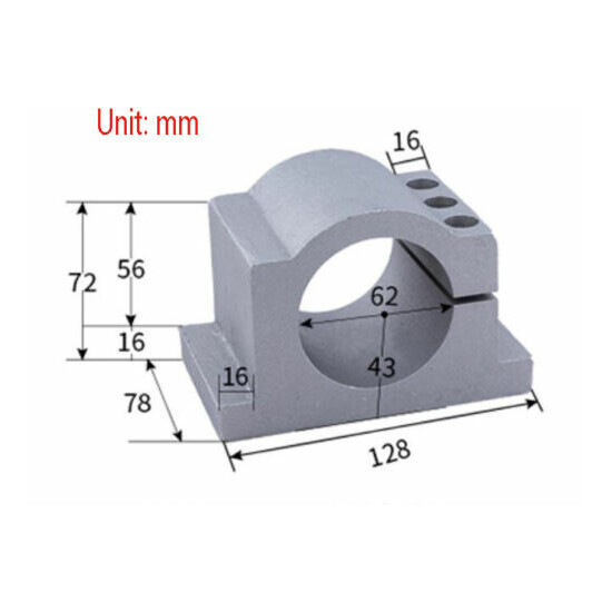 62-125mm Diameter Spindle Motor Mount Bracket Clamp for CNC Engraving Machine X1 image {5}