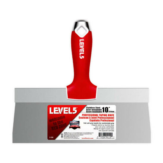 LEVEL5 #5-136 Taping Knife Stainless Steel 10" | Free Shipping | NIB image {1}