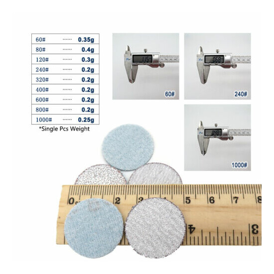 Sanding Discs Pads 1 Inch Abrasive Polishing Hook And Loop 25mm 60-1000 Grit image {6}
