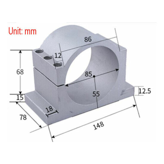 62-125mm Diameter Spindle Motor Mount Bracket Clamp for CNC Engraving Machine X1 image {8}
