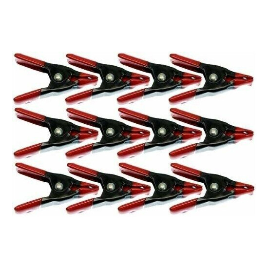 New 12pc 1" Mini Metal Spring Clamps Set * US FREE SHIPPING * image {1}