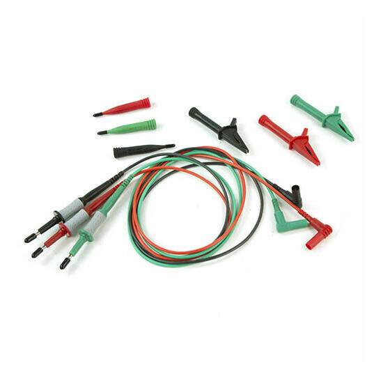 Megger 1007-155 Standard Test Lead Set, 9.5 Plug, Red/Black/Green image {1}