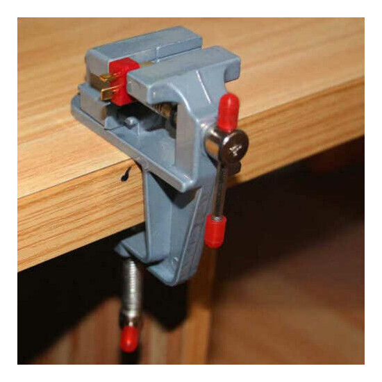 Mini Vice Clamp Table Clamp Workbench Desk Small Craft Hobby Model Maker Tool image {2}