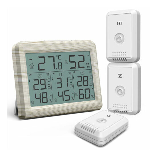 Digital LCD_Display Outdoor Indoor Thermometer Hygrometer Temperature Humidity image {20}