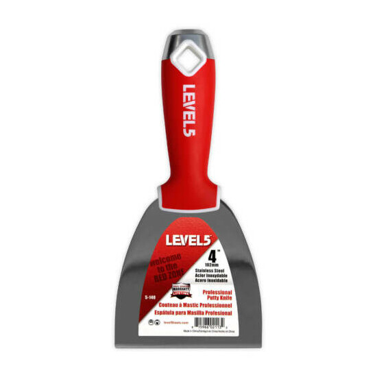 LEVEL5 #5-140 Drywall Putty Knife Stainless Steel 4" | FREE SHIPPING | NIB image {1}