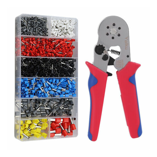 Wire Ferrule Terminal Ratchet Crimper Pliers Hexagonal Sawtooth Crimping Tool image {9}