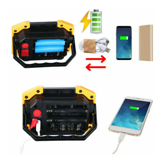 2Pack 30W Portable USB Rechargeable COB LED Flood Light Garden Work Spot Lamp US image {2}