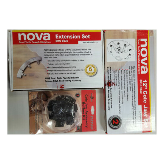 Nova 6040 12" Cole Chuck Jaw, 15" upgrade (6039) & 6030 Accessory Buffer Kit image {3}