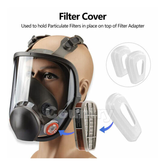 7 in1 Gas Mask Combination With Filter Box Full Face Facepiece Respirator New image {5}