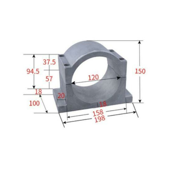 62-125mm Diameter Spindle Motor Mount Bracket Clamp for CNC Engraving Machine X1 image {12}