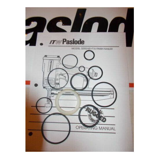 Paslode Finish Nailer # 403700 3250-F16 O-Ring Kit + Cylinder Seal 402725 image {1}