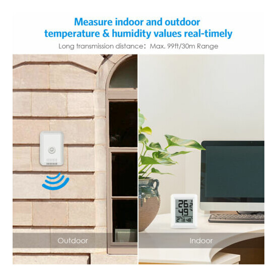 Mini Digital LCD Outdoor Indoor Room Thermometer_Hygrometer Temperature Humidity image {8}