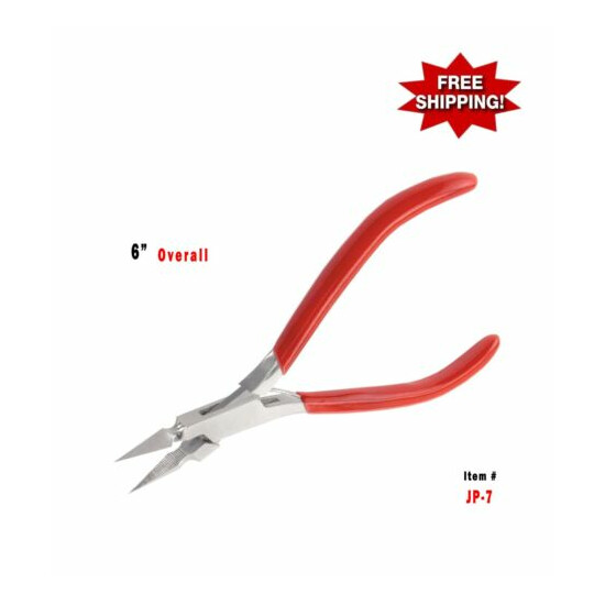 6" Jewelry Splinter Forceps Serrated Jaws, Spring Action image {2}
