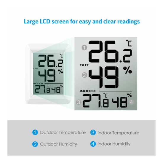 Mini Digital LCD Outdoor Indoor Room Thermometer_Hygrometer Temperature Humidity image {11}