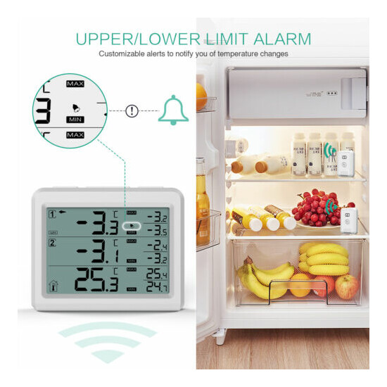 1pc Refrigerator Alarm Thermometer Digital Wireless Fridge Freezer&Temperature image {31}