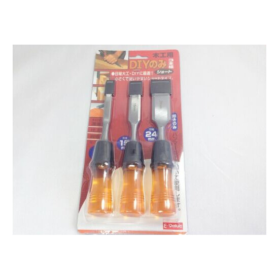 Japanese and-Value Chisels NOMI Oire 3pcs Short from Carpenter Tool  image {4}