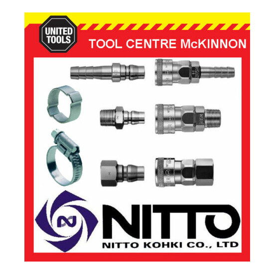 GENUINE NITTO JAPANESE MADE QUICK CUPLA AIR FITTINGS & CLAMPS- 1/4 3/8 & 1/2 BSP image {1}